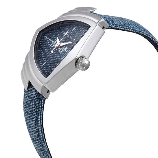 JMS always Watches Original Hamilton Ventura Quartz Blue Denim Dial Ladies Watch H24211941 JMS always Watches Original Hamilton Ventura Quartz Blue Denim Dial Ladies Watch H24211941