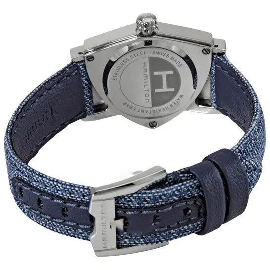 JMS always Watches Original Hamilton Ventura Quartz Blue Denim Dial Ladies Watch H24211941 JMS always Watches Original Hamilton Ventura Quartz Blue Denim Dial Ladies Watch H24211941