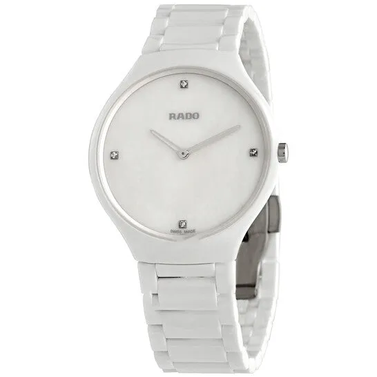 JMS always Watches Original Rado True Thinline Mother of Pearl Dial White Ceramic Mens Watch R27957902 JMS always Watches Original Rado True Thinline Mother of Pearl Dial White Ceramic Mens Watch R27957902