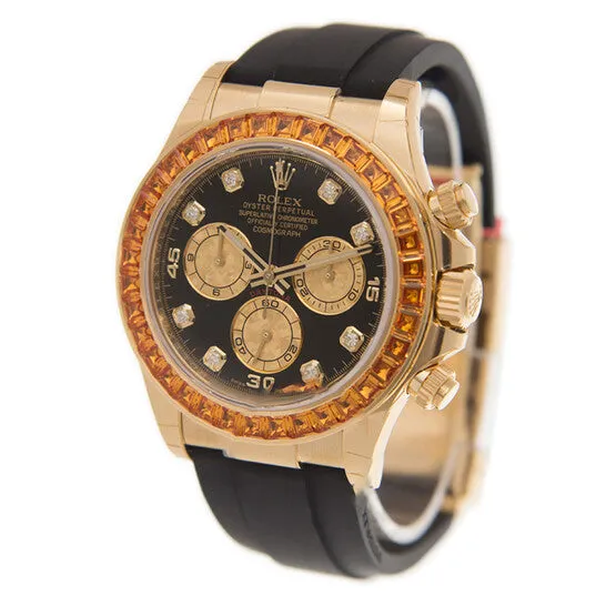 JMS always Watches Original Rolex Cosmograph Daytona Chronograph Automatic Chronometer Diamond Black Dial Watch 116588 SACO JMS always Watches Original Rolex Cosmograph Daytona Chronograph Automatic Chronometer Diamond Black Dial Watch 116588 SACO