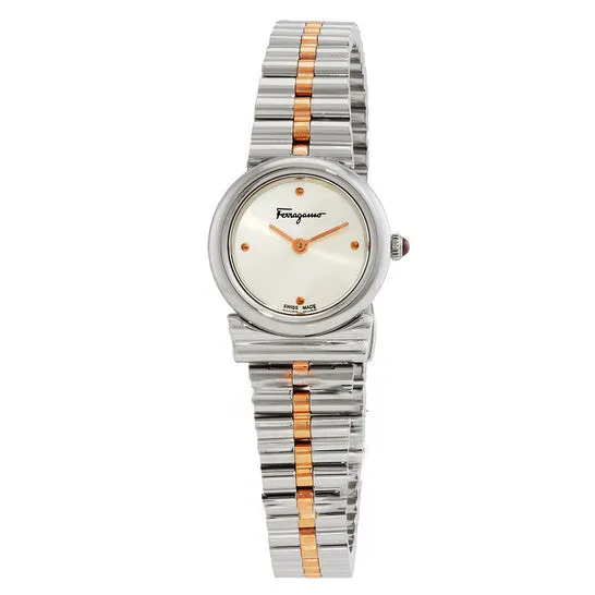 JMS always Watches Original Salvatore Ferragamo Gancini Horizontal Quartz Silver Dial Ladies Watch SFMC00221 JMS always Watches Original Salvatore Ferragamo Gancini Horizontal Quartz Silver Dial Ladies Watch SFMC00221