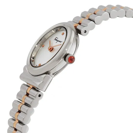 JMS always Watches Original Salvatore Ferragamo Gancini Horizontal Quartz Silver Dial Ladies Watch SFMC00221 JMS always Watches Original Salvatore Ferragamo Gancini Horizontal Quartz Silver Dial Ladies Watch SFMC00221