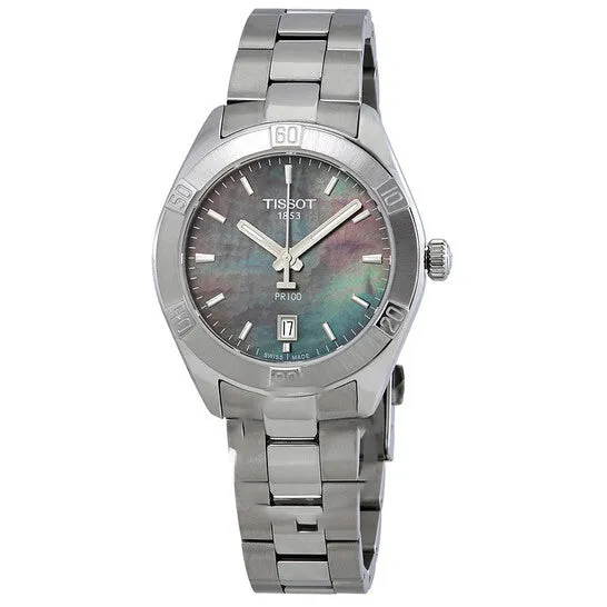 JMS always Watches Original Tissot PR 100 Sport Chic Black Mother of Pearl Dial Ladies Watch T1019101112100 JMS always Watches Original Tissot PR 100 Sport Chic Black Mother of Pearl Dial Ladies Watch T1019101112100