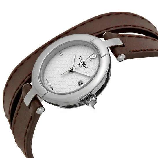 JMS always Watches Original Tissot Trend Silver Dial Brown Leather Ladies Watch T0842101601703 JMS always Watches Original Tissot Trend Silver Dial Brown Leather Ladies Watch T0842101601703