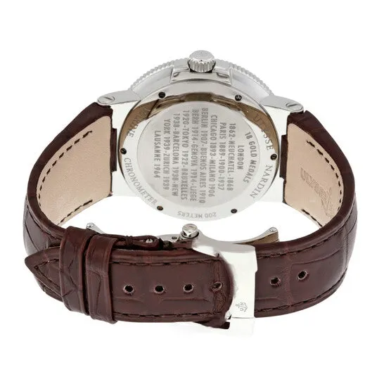 JMS always Watches Original Ulysse Nardin Maxi Marine Chronometer Brown Dial Leather Automatic Mens Watch 26366625 JMS always Watches Original Ulysse Nardin Maxi Marine Chronometer Brown Dial Leather Automatic Mens Watch 26366625