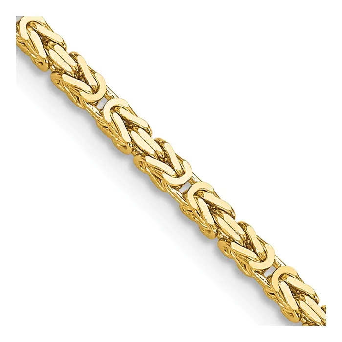 MDS Necklaces 14K Yellow Gold 16 inch 2mm Byzantine with Lobster Clasp Chain Necklace MDS Necklaces 14K Yellow Gold 16 inch 2mm Byzantine with Lobster Clasp Chain Necklace