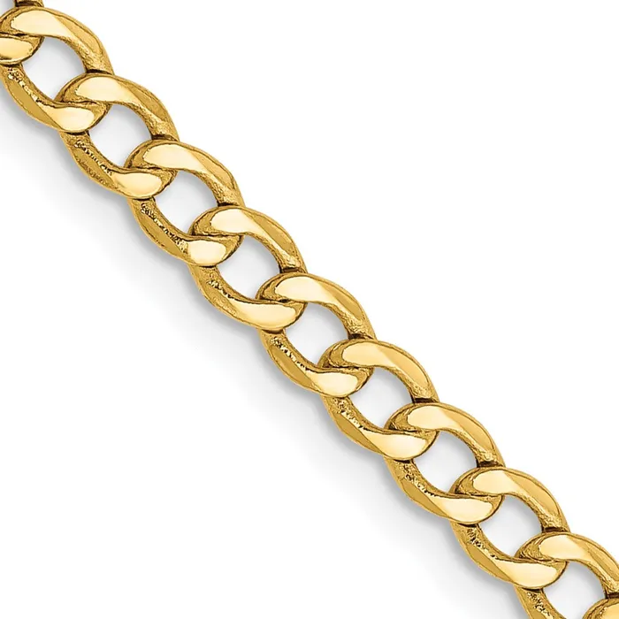 MDS Necklaces 14K Yellow Gold 20 inch 335mm SemiSolid Curb with Lobster Clasp Chain Necklace MDS Necklaces 14K Yellow Gold 20 inch 335mm SemiSolid Curb with Lobster Clasp Chain Necklace