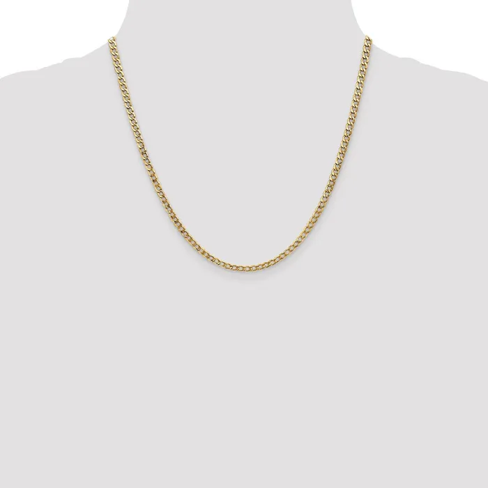 MDS Necklaces 14K Yellow Gold 20 inch 335mm SemiSolid Curb with Lobster Clasp Chain Necklace MDS Necklaces 14K Yellow Gold 20 inch 335mm SemiSolid Curb with Lobster Clasp Chain Necklace