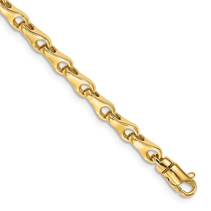 MDS Solid 14K Yellow Gold 22 inch 39mm Hand Polished Fancy Link with Lobster Clasp Chain Necklace Necklaces MDS Solid 14K Yellow Gold 22 inch 39mm Hand Polished Fancy Link with Lobster Clasp Chain Necklace Necklaces