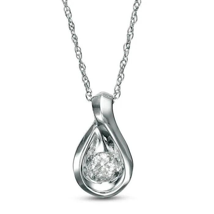 Necklaces 01 CT Natural Clarity Enhanced Solitaire Teardrop Pendant in 14K White Gold Goldia Necklaces 01 CT Natural Clarity Enhanced Solitaire Teardrop Pendant in 14K White Gold Goldia