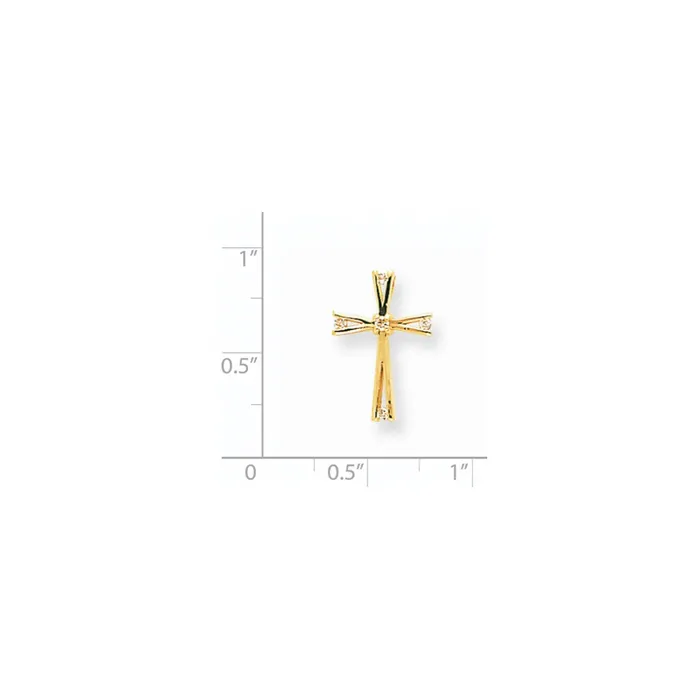 Necklaces 14k AAA Diamond cross pendant Goldiacom