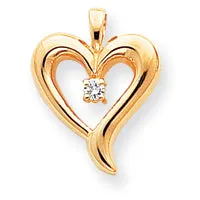 Necklaces 14k VS Diamond heart pendant Goldiacom