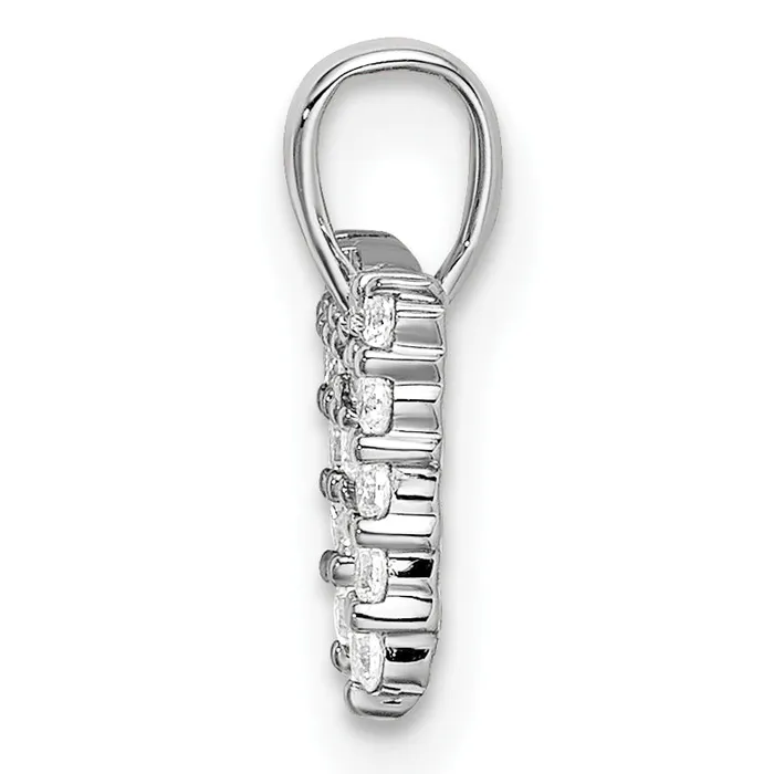 Necklaces 14k White Gold 16 Ct Lab Grown Diamond VSSI G Letter M Initial Pendant Goldia