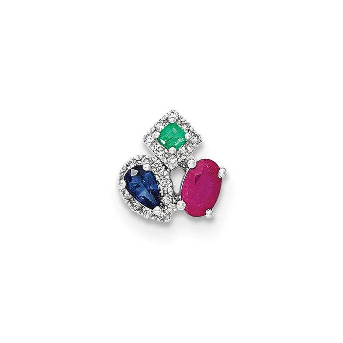 Necklaces 14k White Gold Diamond Sapphire Emerald u0026 Ruby Pendant Goldia Necklaces 14k White Gold Diamond Sapphire Emerald u0026 Ruby Pendant Goldia