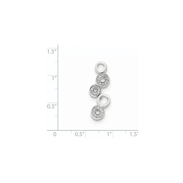 Necklaces 14k White Gold Real Diamond Chain Slide Goldia