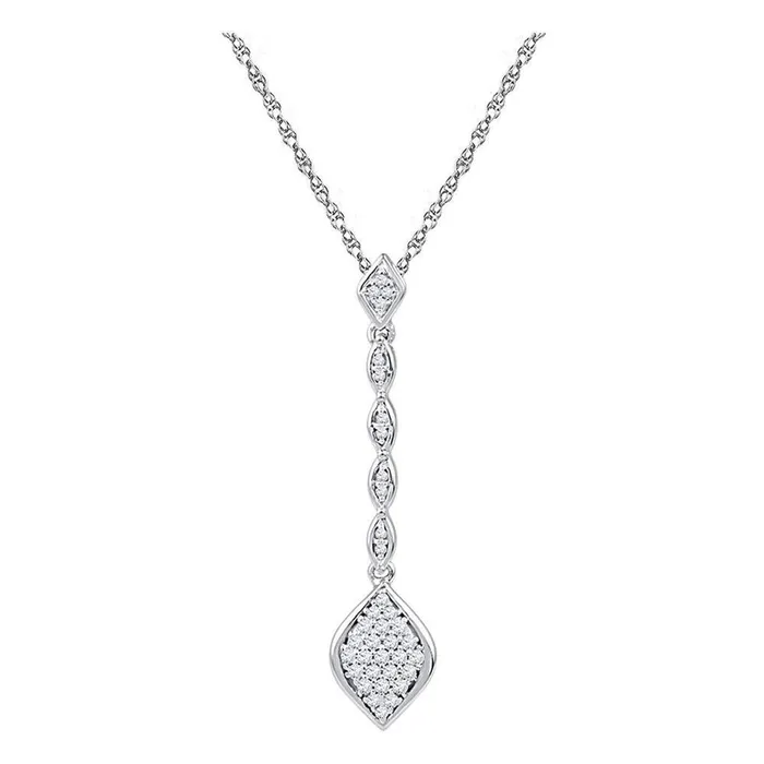 Necklaces 14k White Gold Round Diamond Dangle Pendant 14 Cttw gndatlanta Necklaces 14k White Gold Round Diamond Dangle Pendant 14 Cttw gndatlanta