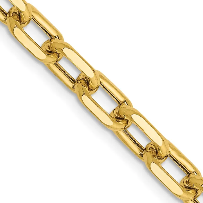 Necklaces 14K Yellow Gold 20 inch 49mm SemiSolid Diamondcut Open Link Cable with Lobster Clasp Chain Necklace MDS Necklaces 14K Yellow Gold 20 inch 49mm SemiSolid Diamondcut Open Link Cable with Lobster Clasp Chain Necklace MDS