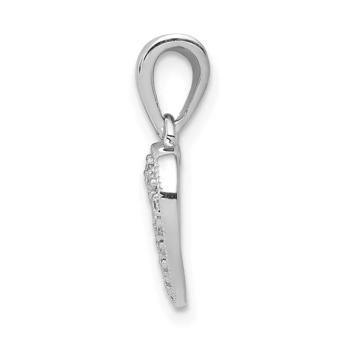 Necklaces Goldia 14k White Gold 110ct Real Diamond Heart Pendant