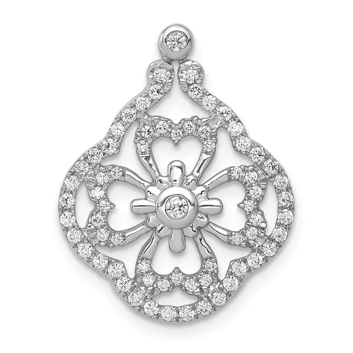 Necklaces Goldia 14k White Gold 12ct Real Diamond Fancy Chain Slide