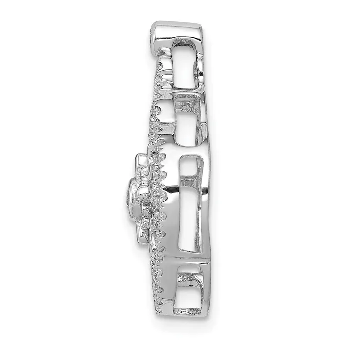 Necklaces Goldia 14k White Gold 12ct Real Diamond Fancy Chain Slide