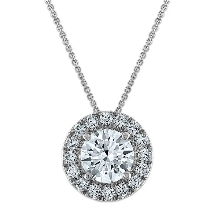 Necklaces Goldia 14k White Gold 2 12 Ct Certified Lab Grown Diamond VSSI G 18 inch Halo Pendant Necklace Necklaces Goldia 14k White Gold 2 12 Ct Certified Lab Grown Diamond VSSI G 18 inch Halo Pendant Necklace