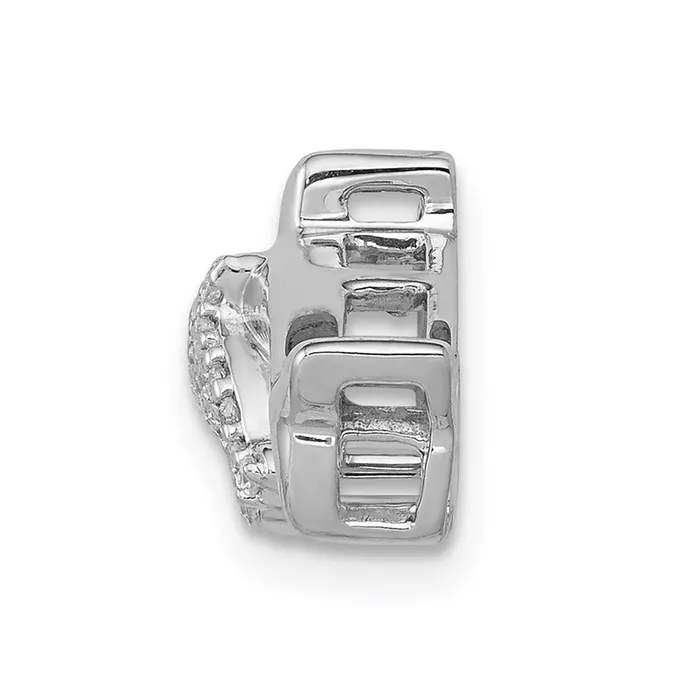Necklaces Goldia 14k White Gold Real Diamond Dolphins Chain Slide