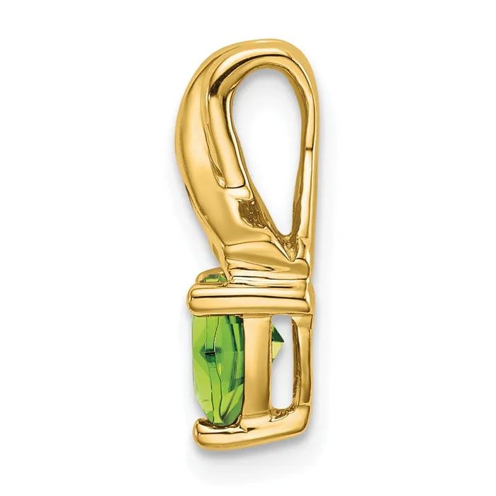 Necklaces Goldia 14K Yellow Gold Trillion Peridot and Real Diamond Pendant