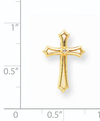 Necklaces Goldiacom 14k AAA Diamond cross pendant