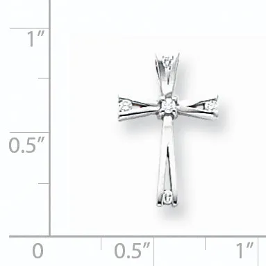 Necklaces Goldiacom 14k White Gold A Diamond cross pendant