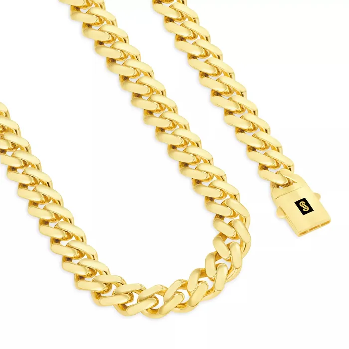 Necklaces Goldiacom 14k Yellow Gold Royal Monaco Miami Cuban Link 75mm Chain Pendant Necklace 24