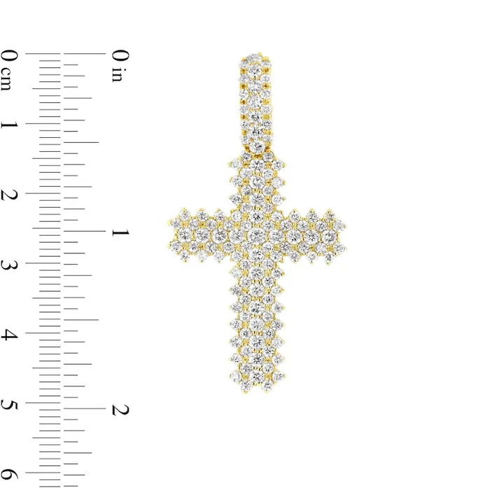 Necklaces Goldia Mens 1201 CT TW Natural Diamond Triple Row Cross Pendant in 14K Gold 24 Necklaces Goldia Mens 1201 CT TW Natural Diamond Triple Row Cross Pendant in 14K Gold 24