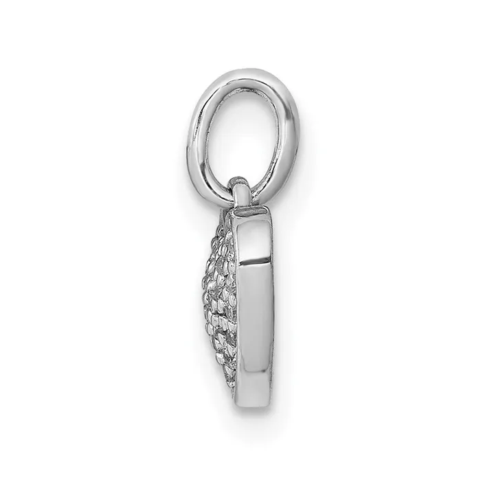 Necklaces Goldia Solid 14k White Gold 110ct Simulated CZ Heart Pendant