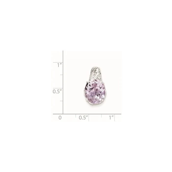 Necklaces Goldia Sterling Silver Pink Quartz Pendant