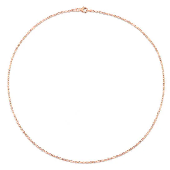Necklaces JMS always Original AMOUR Rolo Chain Necklace In Rose Plated Sterling Silver 18 In Necklaces JMS always Original AMOUR Rolo Chain Necklace In Rose Plated Sterling Silver 18 In