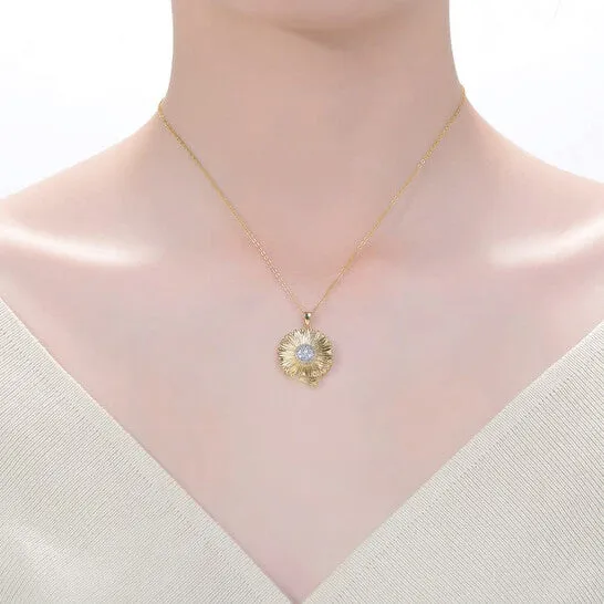 Necklaces JMS always Original Rachel Glauber Rhodium and 14K Gold Plated Cubic Zirconia Floral Pendant Necklace Necklaces JMS always Original Rachel Glauber Rhodium and 14K Gold Plated Cubic Zirconia Floral Pendant Necklace