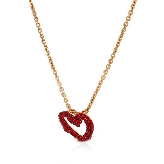 Necklaces JMS always Original Swarovski Red Una GoldTone Plated Heart Pave Necklace Necklaces JMS always Original Swarovski Red Una GoldTone Plated Heart Pave Necklace