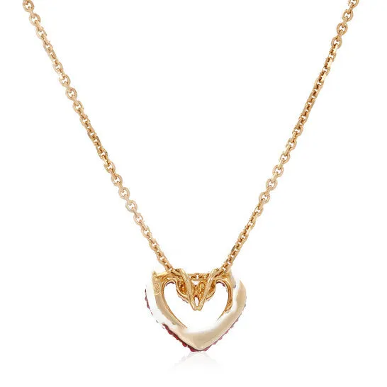 Necklaces JMS always Original Swarovski Red Una GoldTone Plated Heart Pave Necklace Necklaces JMS always Original Swarovski Red Una GoldTone Plated Heart Pave Necklace