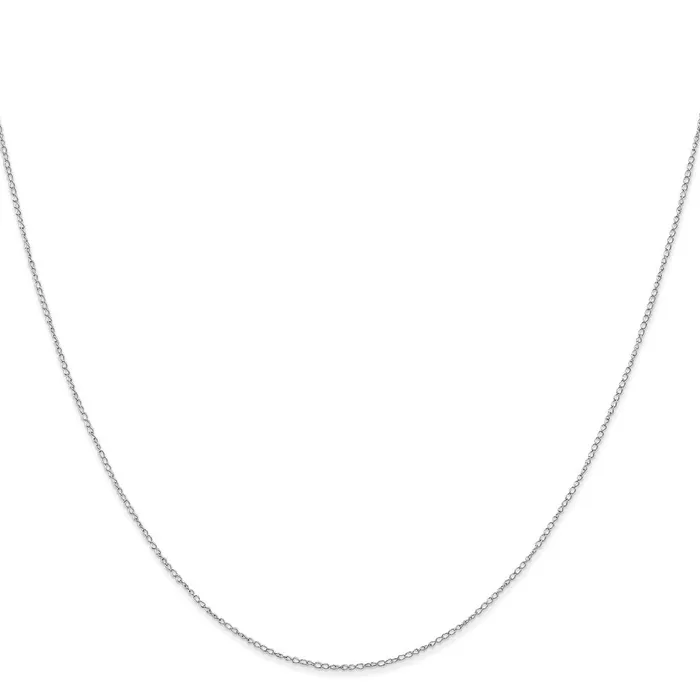 Necklaces QGold 10k White Gold 42mm Carded Curb Chain Necklace Necklaces QGold 10k White Gold 42mm Carded Curb Chain Necklace