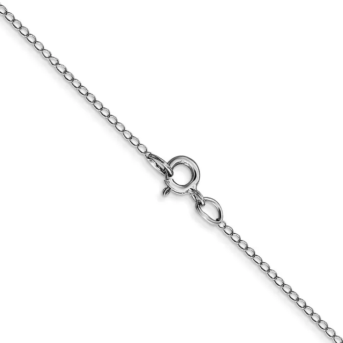 Necklaces QGold 10k White Gold 42mm Carded Curb Chain Necklace Necklaces QGold 10k White Gold 42mm Carded Curb Chain Necklace