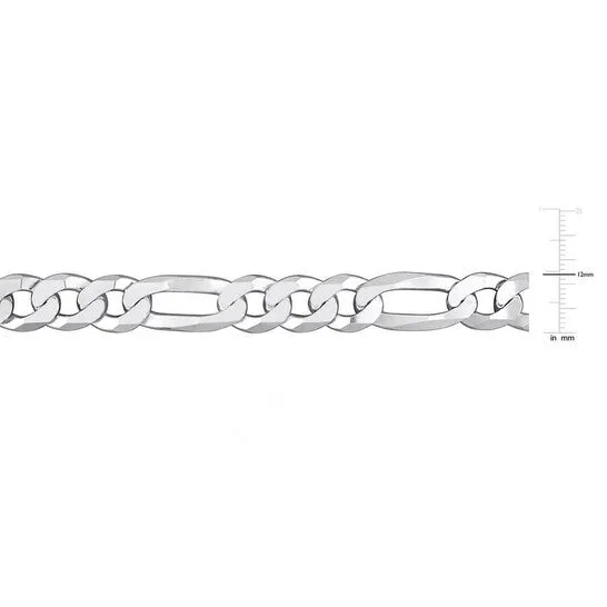 Original AMOUR 123mm Flat Figaro Chain Bracelet In Sterling Silver 9 In JMS always Bracelets Original AMOUR 123mm Flat Figaro Chain Bracelet In Sterling Silver 9 In JMS always Bracelets