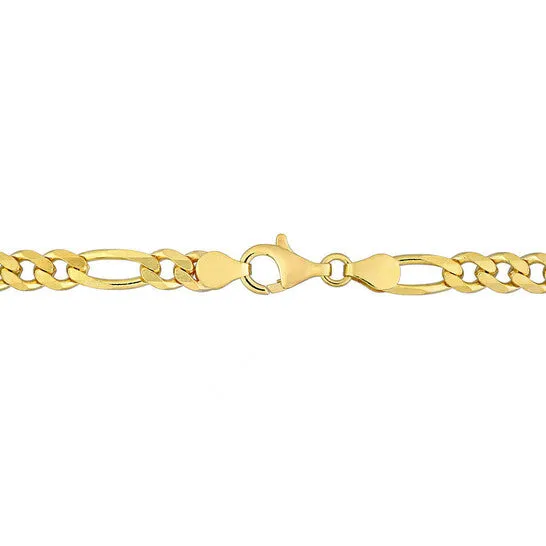 Original AMOUR 55mm Figaro Chain Necklace In Yellow Plated Sterling Silver 24 In JMS always Necklaces Original AMOUR 55mm Figaro Chain Necklace In Yellow Plated Sterling Silver 24 In JMS always Necklaces