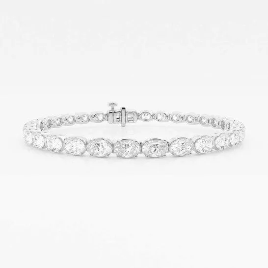 Original Brilliant Diamond Platinum 9 CTTW OvalCut LAB GROWN Diamond EastWest Tennis Bracelet 7 inches FG SI1 JMS always Bracelets Original Brilliant Diamond Platinum 9 CTTW OvalCut LAB GROWN Diamond EastWest Tennis Bracelet 7 inches FG SI1 JMS always Bracelets