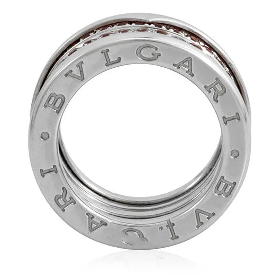 Original Bvlgari 18k White Gold Double Band Sapphire Ring Brand Size 52 JMS always Rings Original Bvlgari 18k White Gold Double Band Sapphire Ring Brand Size 52 JMS always Rings