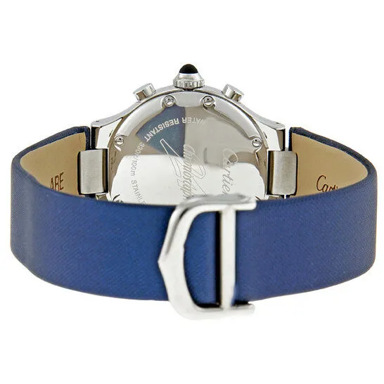 Original Cartier Chronoscaph Silvered Blue Sunburst Dial Chronograph Ladies Watch W1020013 JMS always Watches Original Cartier Chronoscaph Silvered Blue Sunburst Dial Chronograph Ladies Watch W1020013 JMS always Watches