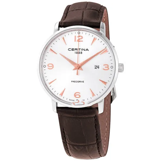 Original Certina DS Caimano Silver Dial Brown Leather Mens Watch C0354101603701 JMS always Watches Original Certina DS Caimano Silver Dial Brown Leather Mens Watch C0354101603701 JMS always Watches