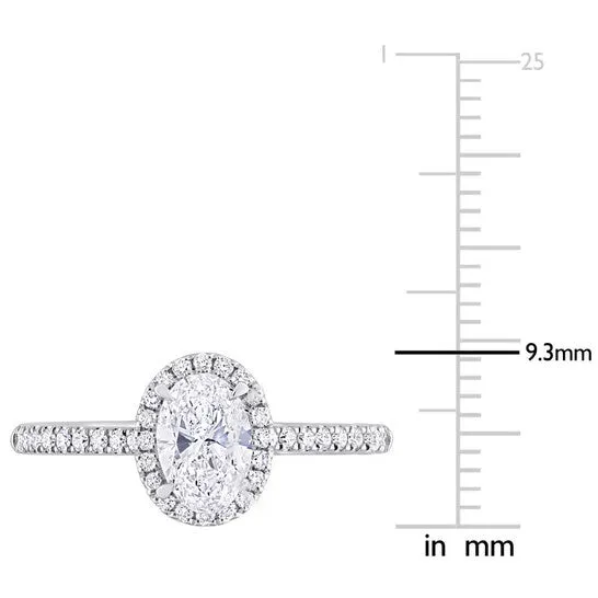 Original Created Forever 1 CT TW Oval Round Lab Created Diamond with Tsavorite Accent Halo Engagement Ring in 14k White Gold JMS always Rings Original Created Forever 1 CT TW Oval Round Lab Created Diamond with Tsavorite Accent Halo Engagement Ring in 14k White Gold JMS always Rings