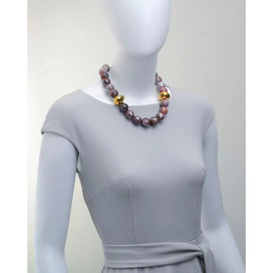 Original Devon Leigh 18k Gold Plated Brass Orange Moonstone Collar Necklace N6156 JMS always Necklaces Original Devon Leigh 18k Gold Plated Brass Orange Moonstone Collar Necklace N6156 JMS always Necklaces