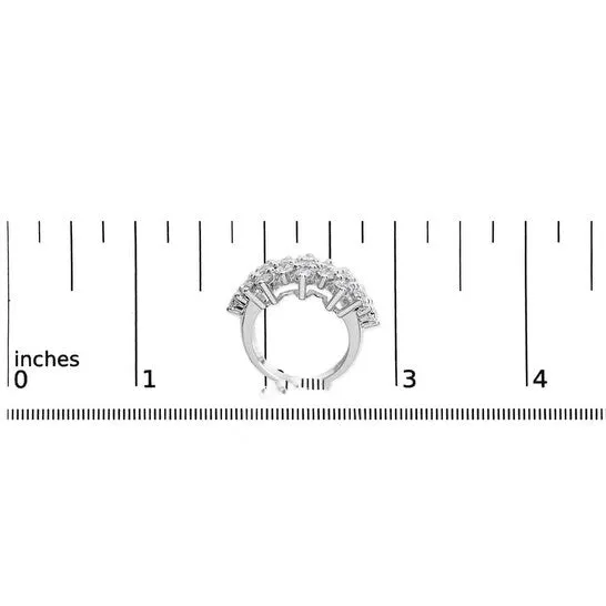 Original Haus of Brilliance 14K White Gold 40 Cttw Diamond Multi Row Scatter Band Ring IJ Color I1I2 Clarity JMS always Rings
