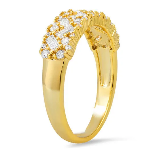 Original Kylie Harper Gold Over Silver Baguettecut Cubic Zirconia CZ Ring JMS always Rings Original Kylie Harper Gold Over Silver Baguettecut Cubic Zirconia CZ Ring JMS always Rings
