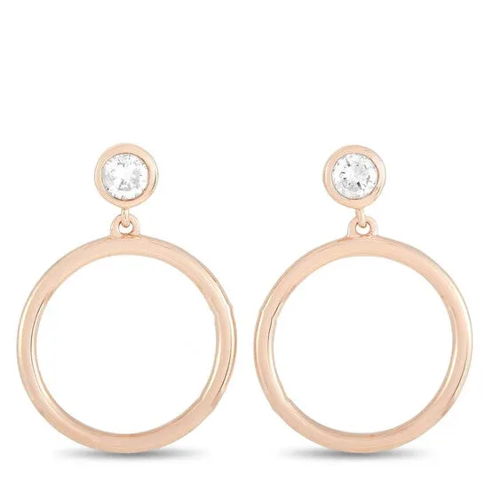 Original LB Exclusive 14K Rose Gold 031 ct Diamond Earrings JMS always Earrings Original LB Exclusive 14K Rose Gold 031 ct Diamond Earrings JMS always Earrings